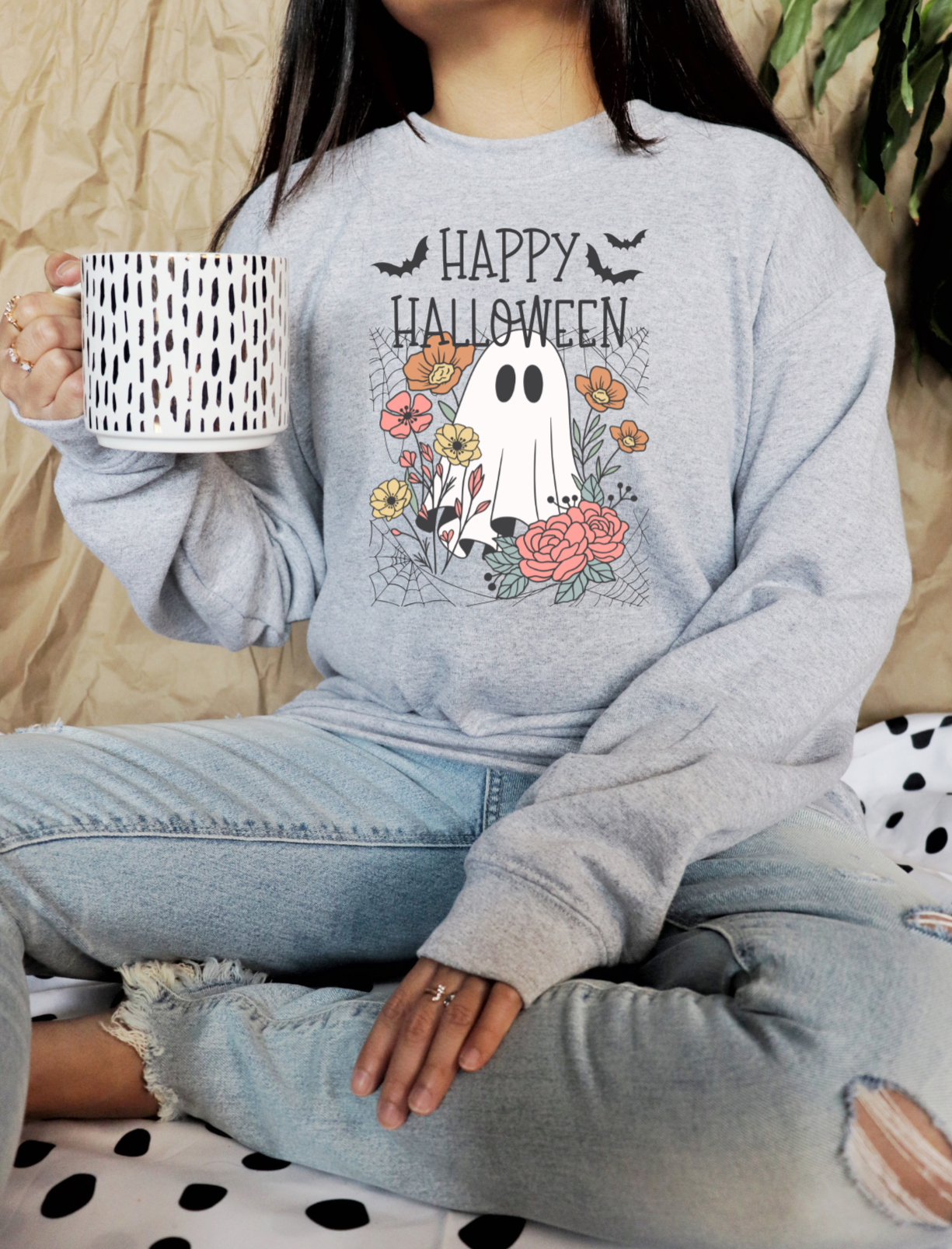 Happy Halloween - Ghost Flowers